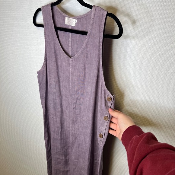 San Francisco Clothing Company Dresses & Skirts - San Francisco Clothing Company Purple 100% Linen Sleeveless Maxi Dress Large